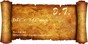 Dér Tímea névjegykártya